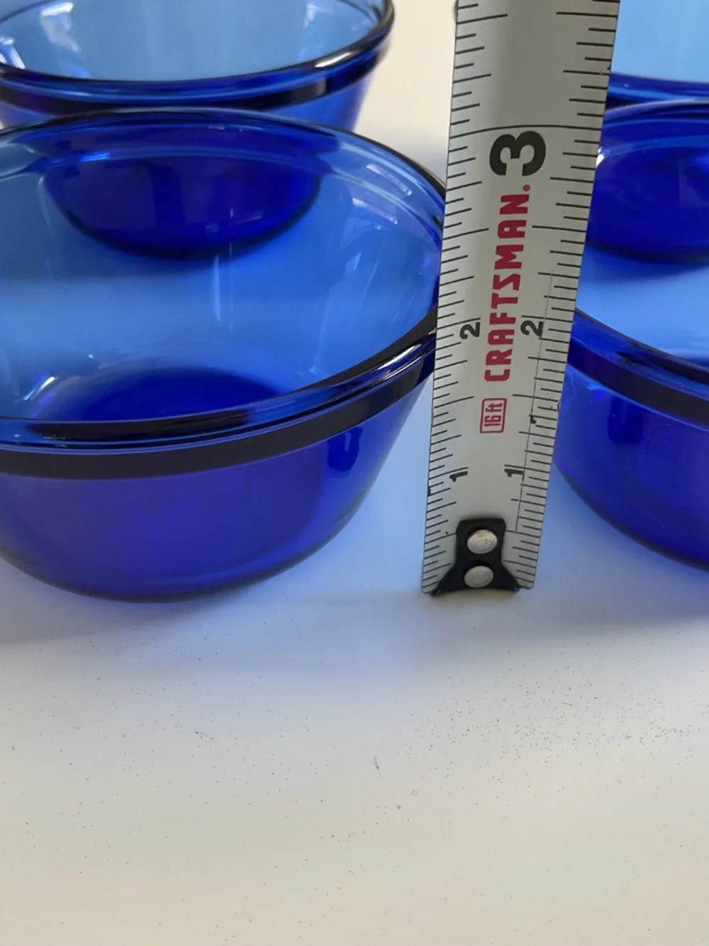 Set of 4 Anchor Hocking Cobalt Blue Glass Custard Cups Ramekins Bowls 6oz
